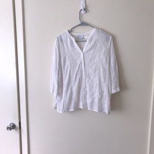 White Alfred Dunner button down